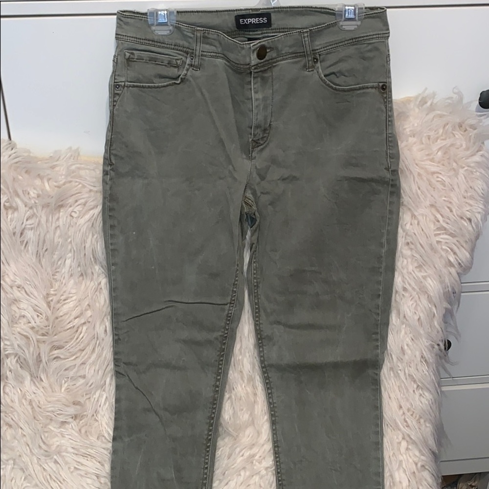 Express Army Green Jeggings